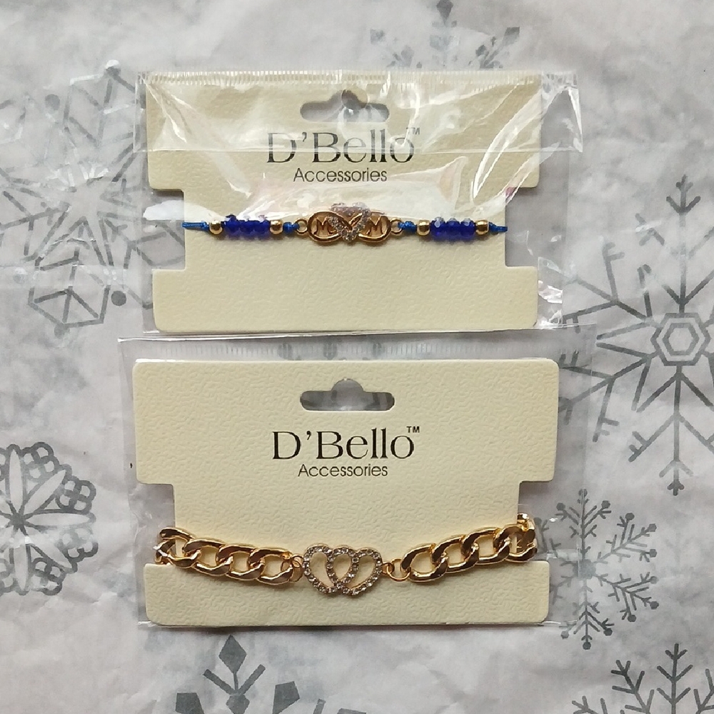 🍊3/$15🍊 D'Bello Heart Bracelet Set